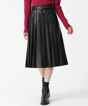 画像をギャラリービューアに読み込む, ベルト付きミディプリーツスカート/TT537210 (ブラック)