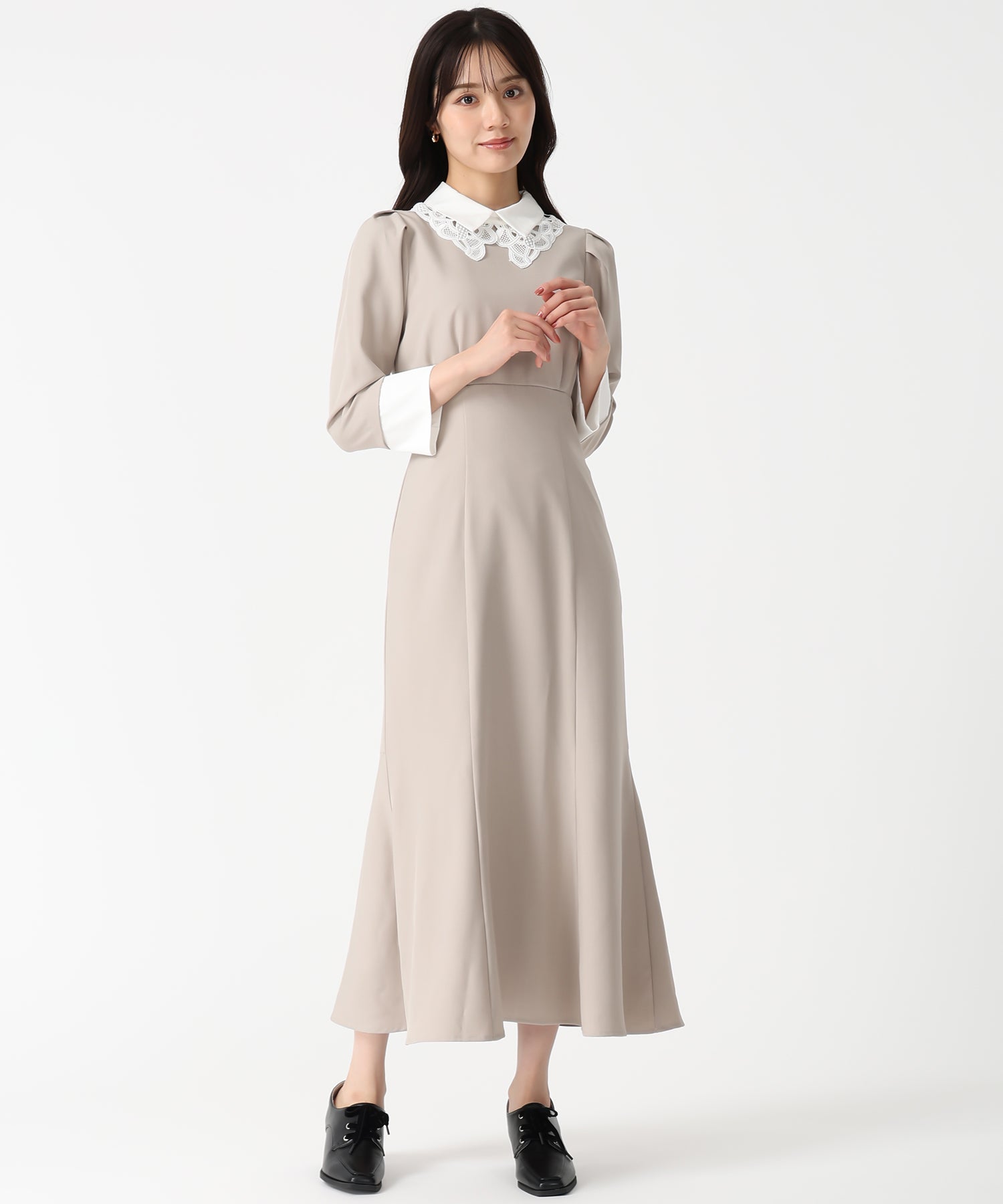 カフス付きマーメイドワンピース/TT537411 – MISCH MASCH|31 Sons de mode カフス付きマーメイドワンピース/TT537411 – MISCH MASCH|31 Sons de mode
