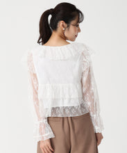 画像をギャラリービューアに読み込む, レースフリルリボンブラウス/TT538111