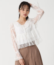 画像をギャラリービューアに読み込む, レースフリルリボンブラウス/TT538111