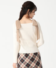 画像をギャラリービューアに読み込む, ベロア肩リボンニット/TT538309