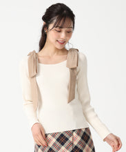 画像をギャラリービューアに読み込む, ベロア肩リボンニット/TT538309