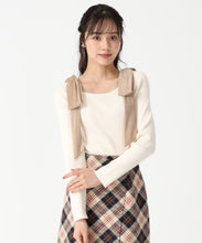 画像をギャラリービューアに読み込む, ベロア肩リボンニット/TT538309