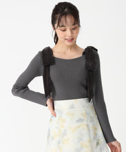 画像をギャラリービューアに読み込む, ベロア肩リボンニット/TT538309