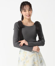 画像をギャラリービューアに読み込む, ベロア肩リボンニット/TT538309