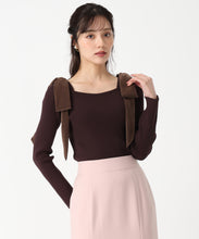 画像をギャラリービューアに読み込む, ベロア肩リボンニット/TT538309