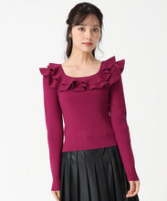 画像をギャラリービューアに読み込む, フリルカラーニット/TT538311