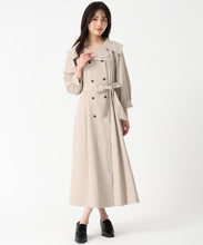画像をギャラリービューアに読み込む, ビッグ襟付きトレンチ風ワンピース/TT547401 (ベージュ)