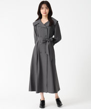 画像をギャラリービューアに読み込む, ビッグ襟付きトレンチ風ワンピース/TT547401 (グレー)