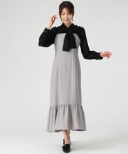 画像をギャラリービューアに読み込む, 【WEB限定予約販売/9月中旬発売予定】ギャザーショルダーマーメイドジャンスカ/MM537416