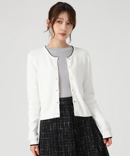 画像をギャラリービューアに読み込む, ベーシック総針配色カーディガン/MM538406