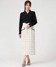 画像をギャラリービューアに読み込む, ツイードチェックタイトスカート/MM547204