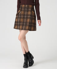 画像をギャラリービューアに読み込む, 【WEB限定予約販売/9月下旬発売予定】ラメチェックラップミニスカート/MM547205 (ブラウン)