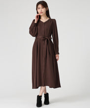 画像をギャラリービューアに読み込む, WEB限定 シャツワンピース/MM557409 (ブラウン)