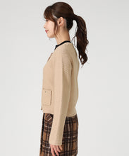 画像をギャラリービューアに読み込む, ツイード編みニットジャケット/MM548502