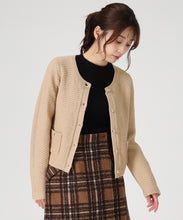 画像をギャラリービューアに読み込む, ツイード編みニットジャケット/MM548502