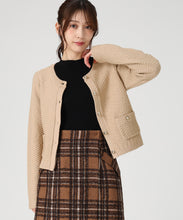 画像をギャラリービューアに読み込む, ツイード編みニットジャケット/MM548502
