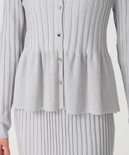 画像をギャラリービューアに読み込む, ワイドリブ配色ペプラムカーディガン/MM548405
