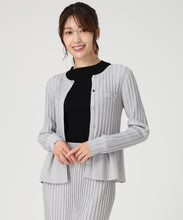 画像をギャラリービューアに読み込む, ワイドリブ配色ペプラムカーディガン/MM548405