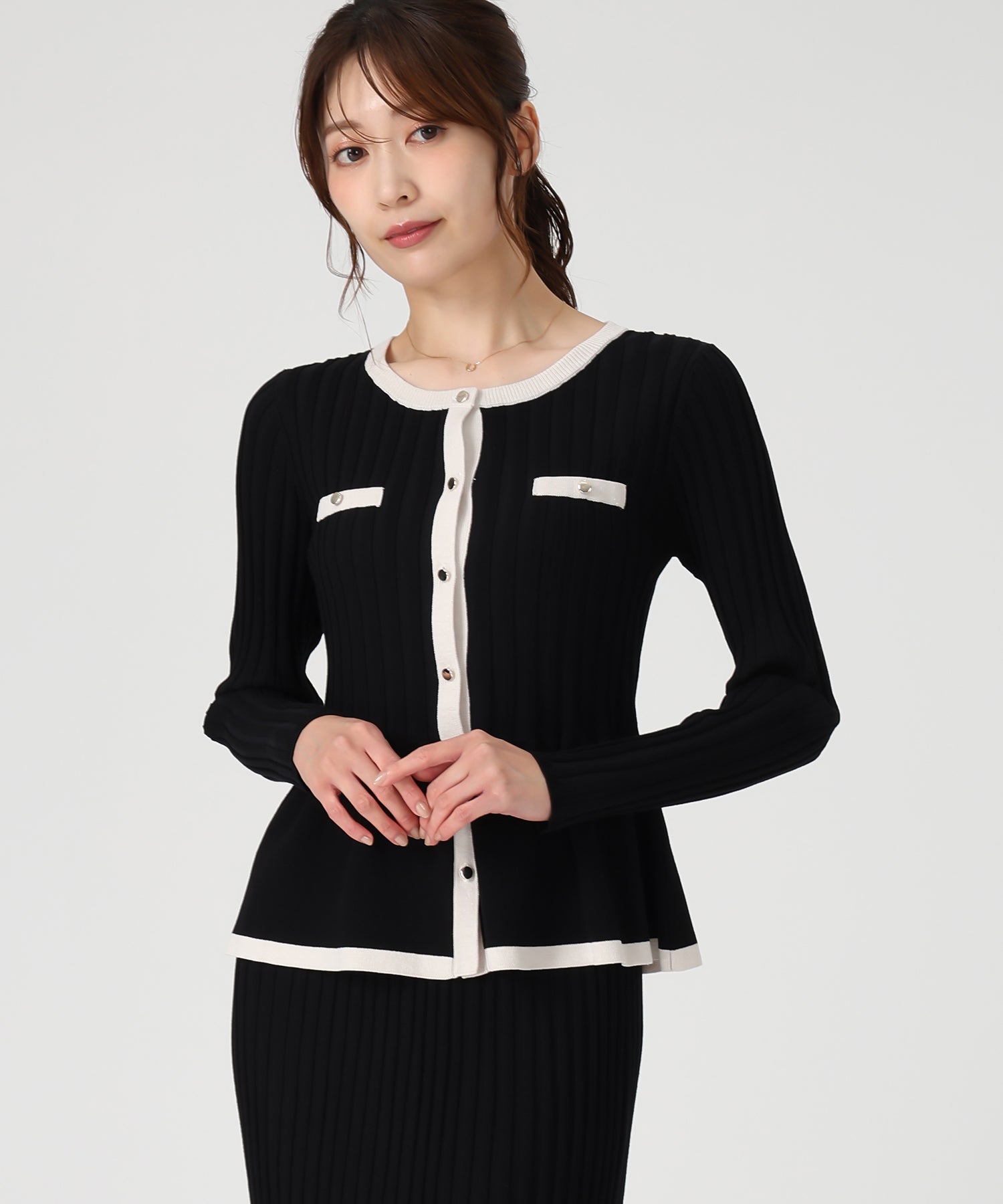 blurhms ブラック カーディガン サイズ2 blurhmsROOTSTOCK Soft&Hard Sweat Snap Cardigan / Black