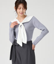 画像をギャラリービューアに読み込む, セーラーカラーニット/MM548312