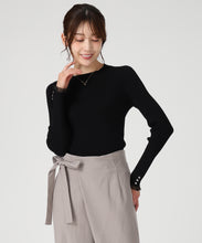 画像をギャラリービューアに読み込む, 袖シアーフリルベーシックリブニット /MM548305