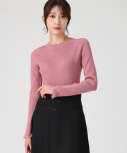 画像をギャラリービューアに読み込む, 袖シアーフリルベーシックリブニット /MM548305