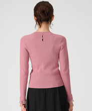 画像をギャラリービューアに読み込む, 袖シアーフリルベーシックリブニット /MM548305