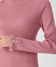 画像をギャラリービューアに読み込む, 袖シアーフリルベーシックリブニット /MM548305