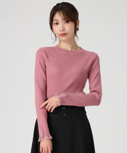 画像をギャラリービューアに読み込む, 袖シアーフリルベーシックリブニット /MM548305