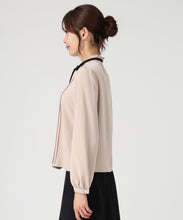 画像をギャラリービューアに読み込む, ピンタック配色リボンブラウス/MM548102