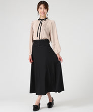 画像をギャラリービューアに読み込む, ピンタック配色リボンブラウス/MM548102