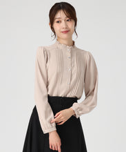 画像をギャラリービューアに読み込む, ピンタック配色リボンブラウス/MM548102