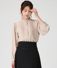 画像をギャラリービューアに読み込む, ピンタック配色リボンブラウス/MM548102