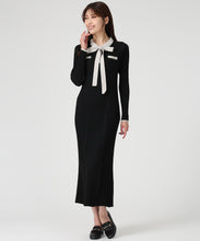 画像をギャラリービューアに読み込む, 配色ポロ衿ワイドリブニットワンピース/MM547412 14