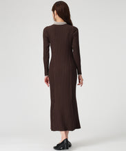 画像をギャラリービューアに読み込む, 配色ポロ衿ワイドリブニットワンピース/MM547412 2