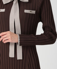 画像をギャラリービューアに読み込む, 配色ポロ衿ワイドリブニットワンピース/MM547412 5