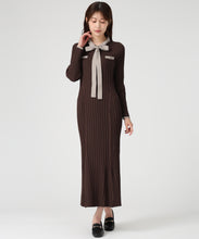 画像をギャラリービューアに読み込む, 配色ポロ衿ワイドリブニットワンピース/MM547412 12