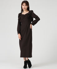 画像をギャラリービューアに読み込む, ショルダーフリルIラインワンピース/MM547408