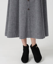 画像をギャラリービューアに読み込む, フロント釦ツイード風フレアワンピース/MM547402