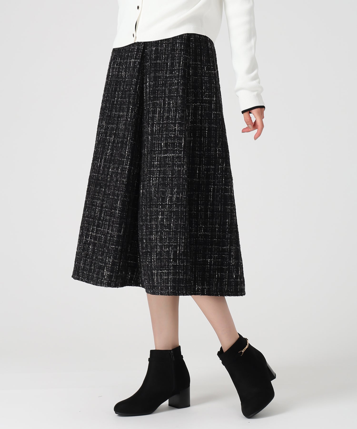 machattマチャットツィルサテンスカート36ブラック黒 BOTTOM | MACHATT ONLINE STORE