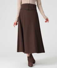 画像をギャラリービューアに読み込む, パイピングコルセットベルトAラインスカート/MM547211 (ブラウン)