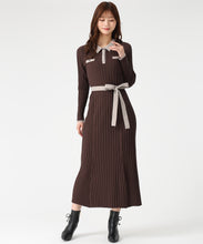 画像をギャラリービューアに読み込む, 配色ポロ衿ワイドリブニットワンピース/MM547412 16