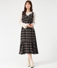 画像をギャラリービューアに読み込む, チェックトレンチジャンスカ/MM547414 (チャコールグレー)