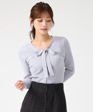 画像をギャラリービューアに読み込む, 配色ボウタイケーブルニット/MM548307 17