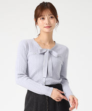 画像をギャラリービューアに読み込む, 配色ボウタイケーブルニット/MM548307 18