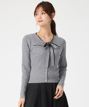 画像をギャラリービューアに読み込む, 配色ボウタイケーブルニット/MM548307 22