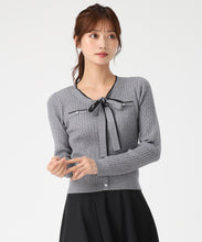 画像をギャラリービューアに読み込む, 配色ボウタイケーブルニット/MM548307 23