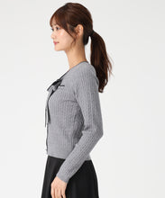 画像をギャラリービューアに読み込む, 配色ボウタイケーブルニット/MM548307 1