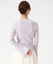 画像をギャラリービューアに読み込む, ラメ配色フレア袖ハイネックニット/MM548308 2